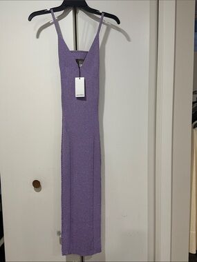 Retrofete Sleeveless Lavender Knit Midi Dress